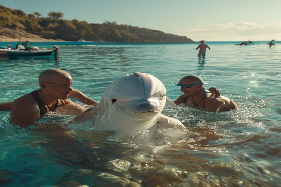 Rare Albino Dolphin Rescue Captivates Millions Globally