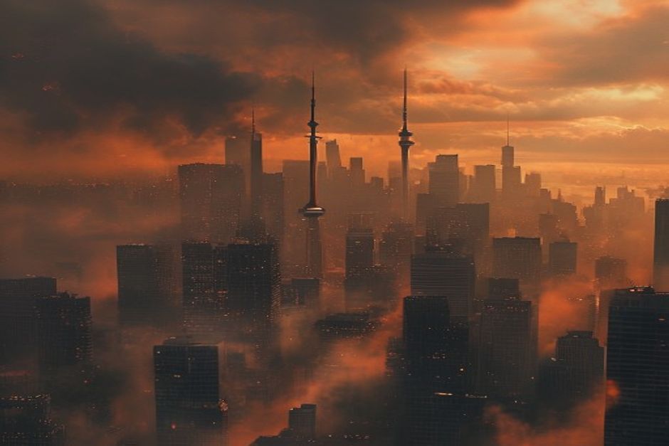 Canada Wildfires Choke Skies, Toronto Air Quality Plummets