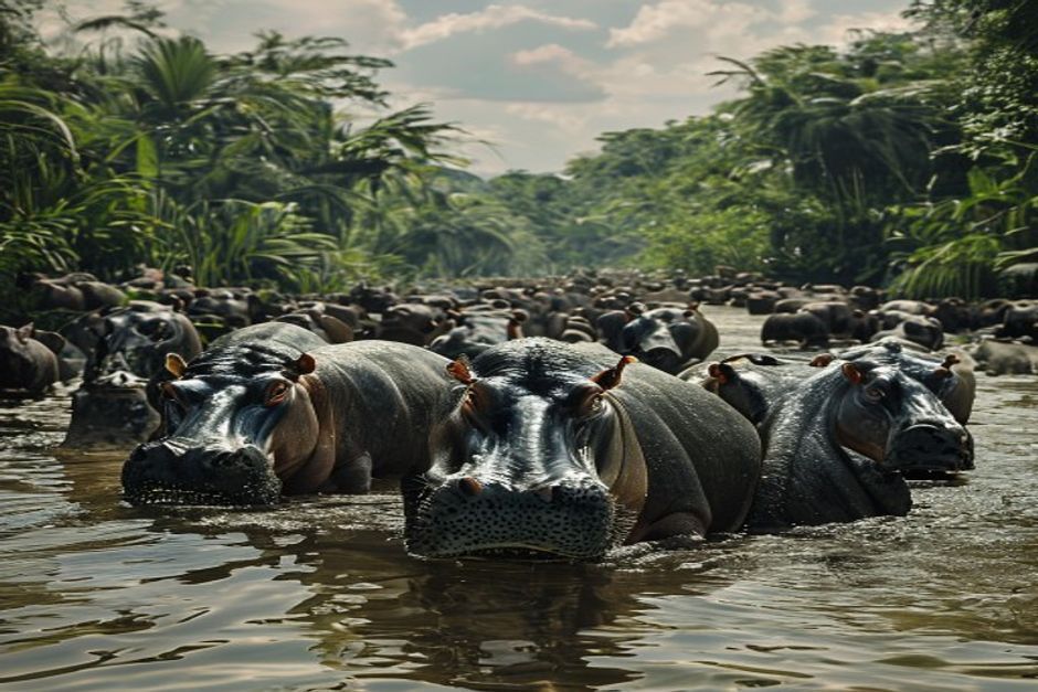 Escobar's Hippos to Be Culled in Colombia