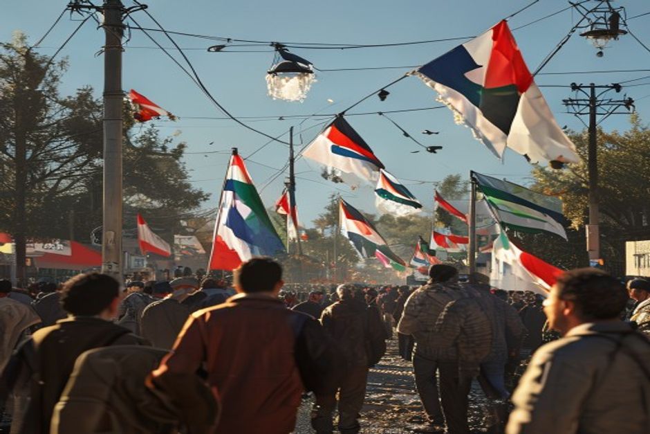 Protests Erupt as Jews Tear Down Israeli Flags