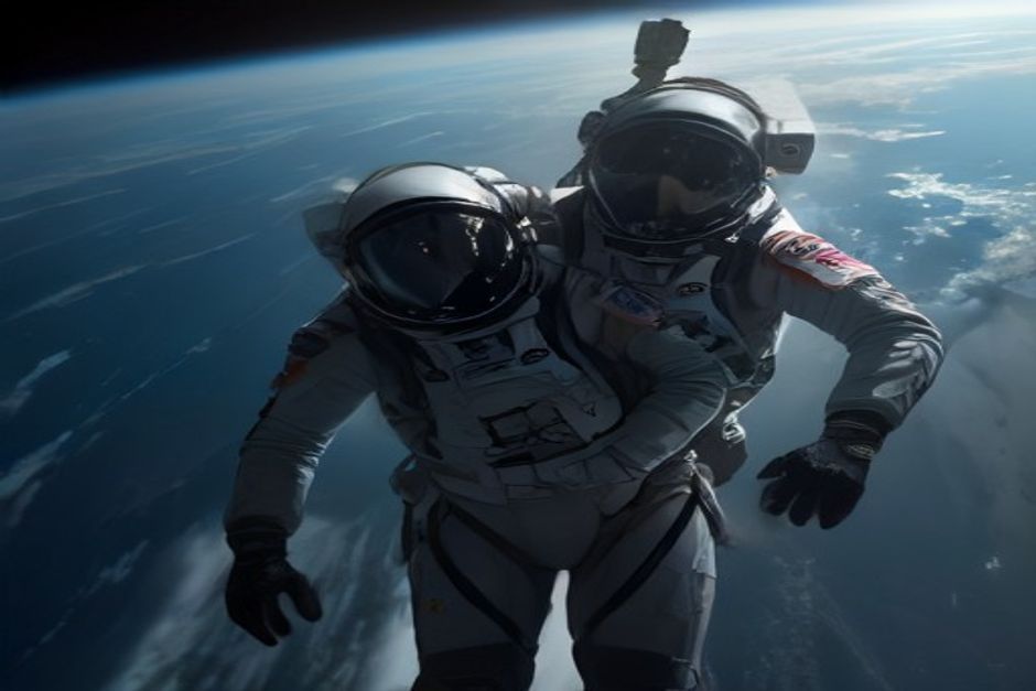 NASA Astronauts EVA for ISS Upgrades
