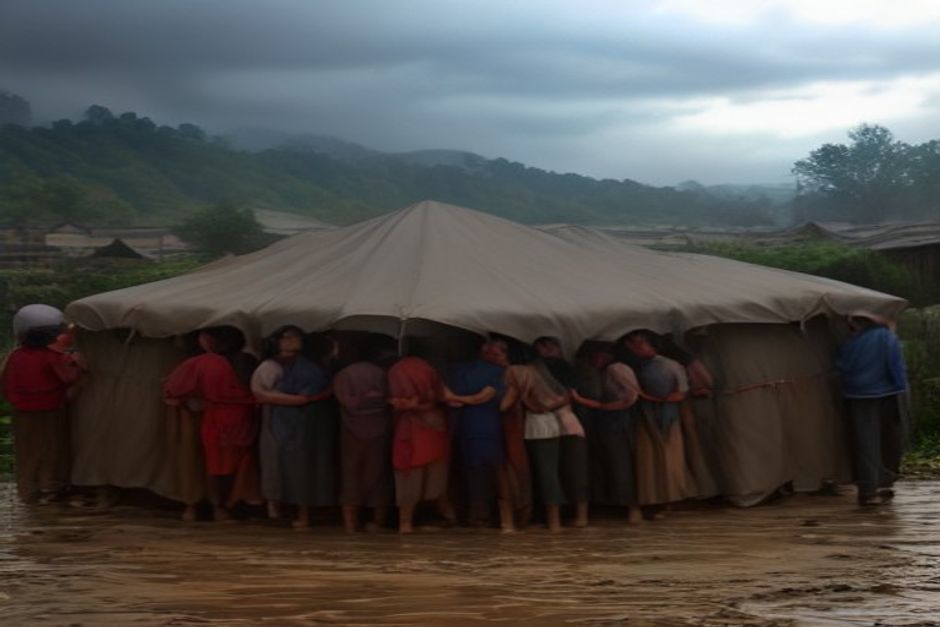 Nepal Flood Survivors Seek Shelter Amidst Ordeal