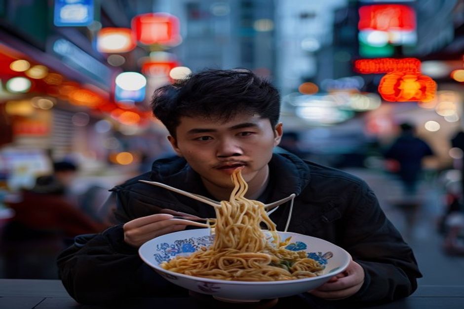 Nvidia CEO Huang's Sidewalk Noodle Delight in Beijing