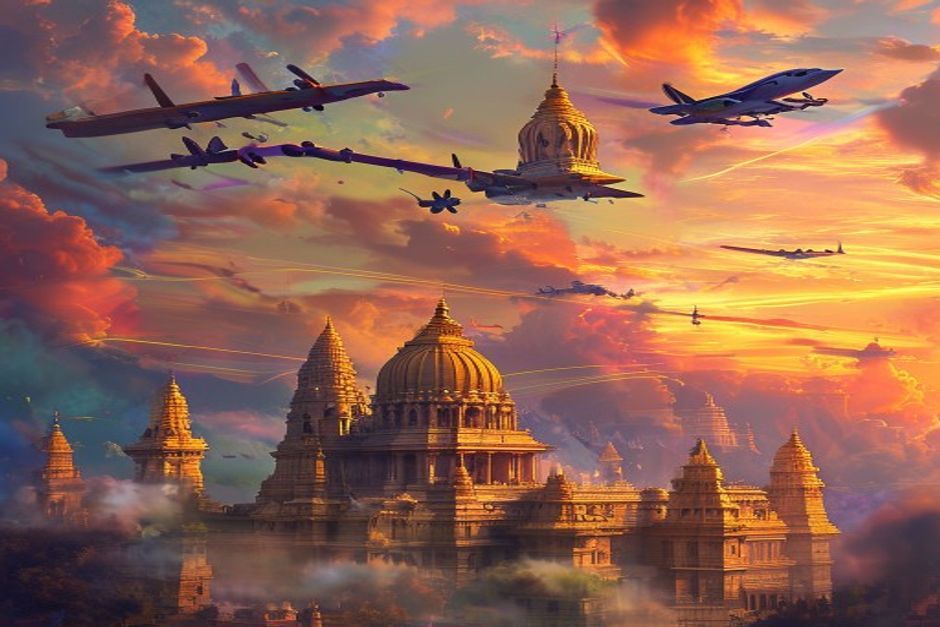 Somnath Temple Hosts Dazzling Air Show