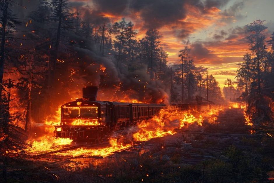 Train Crew's Harrowing Escape from Canadian Wildfire